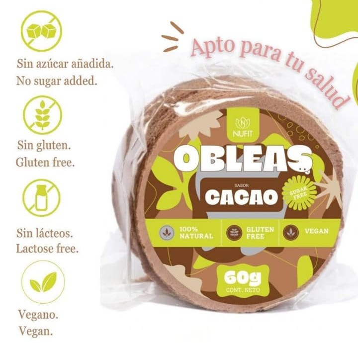 Oblea de cacao